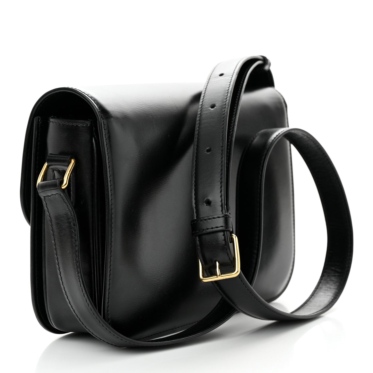 Shiny Calfskin Medium Triomphe Black