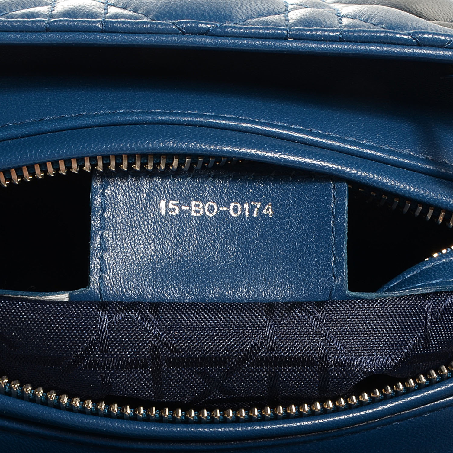 Christian Dior Lambskin Cannage Medium Lady Dior Blue 7 of 7