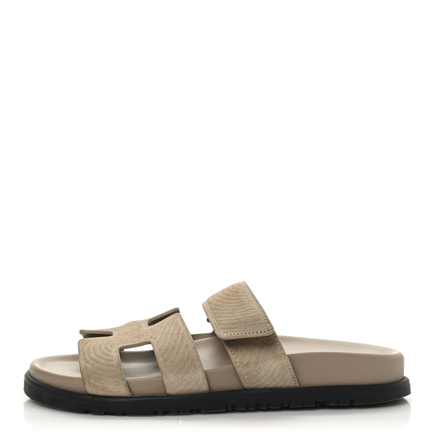 Suede Goatskin Chaine d'Ancre Womens Chypre Sandals 36.5 Beige Sable