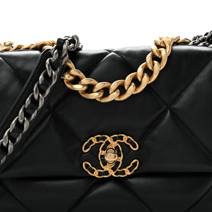 Chanel Lambskin Quilted Medium Chanel 19 Flap Black 8 of 11