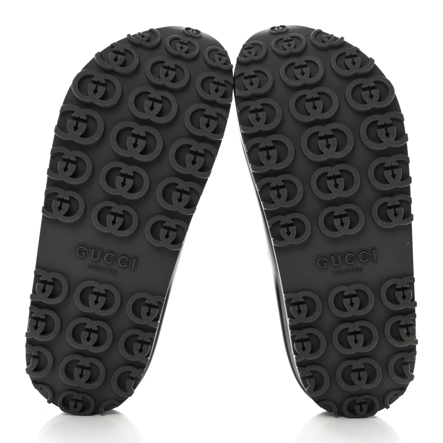 Gucci Soft Rubber Womens Interlocking G Platform 42mm Slide Sandals 36 Black 5 of 10