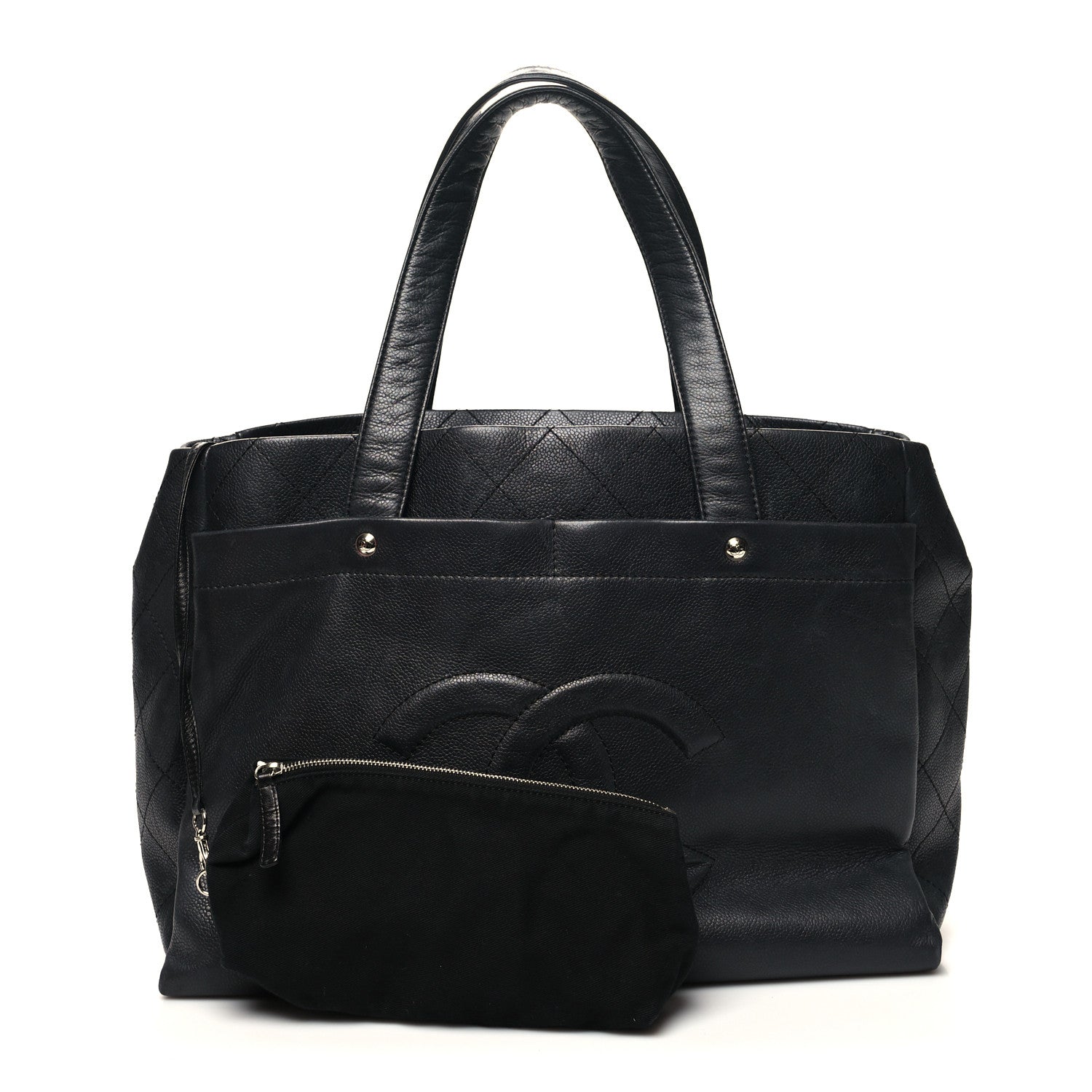 Chanel Caviar Stitched CC Shopper Tote Black 1 of 18