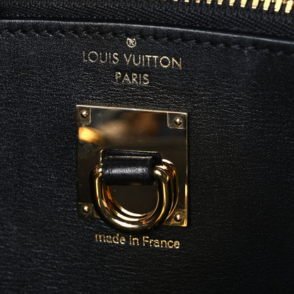 Louis Vuitton Calfskin Monogram Studded City Steamer PM Black White 6 of 9