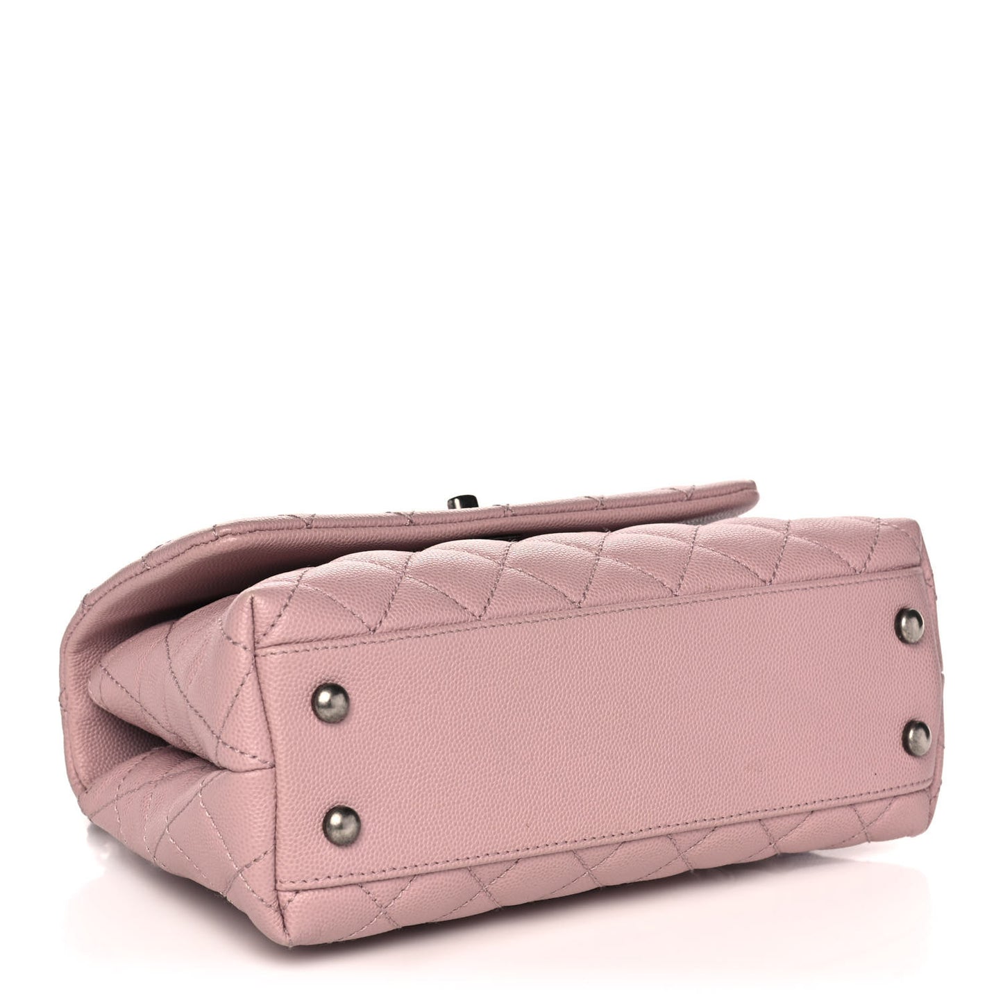 Caviar Quilted Mini Coco Handle Flap Pink
