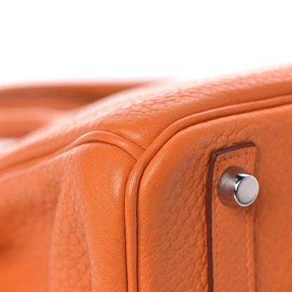 Hermes Taurillon Clemence Birkin 30 Orange 34 of 36