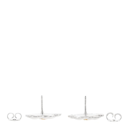 Buccellati Sterling Silver Vermeil Diamond Small Blossoms Gardenia Button Earrings 3 of 5