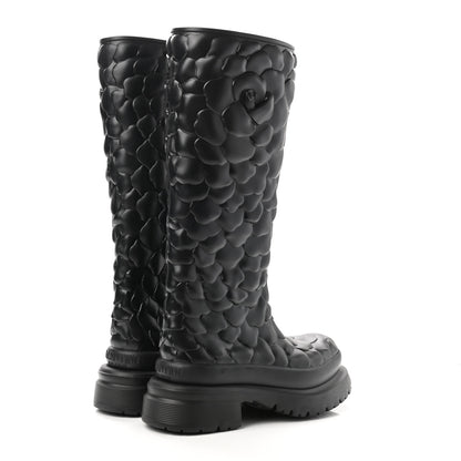 Valentino Garavani Rubber Atelier 03 Rose Edition 30/50mm Tall Rainboots 39 Black 4 of 8