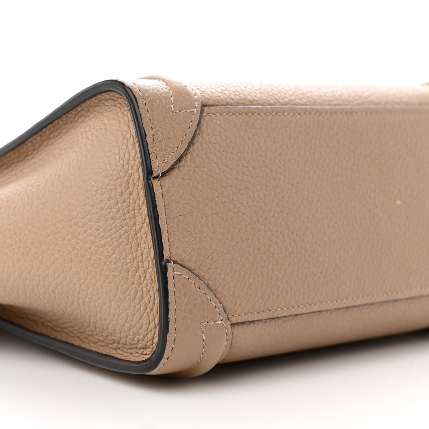 Celine Drummed Calfskin Nano Luggage Dune 9 of 20