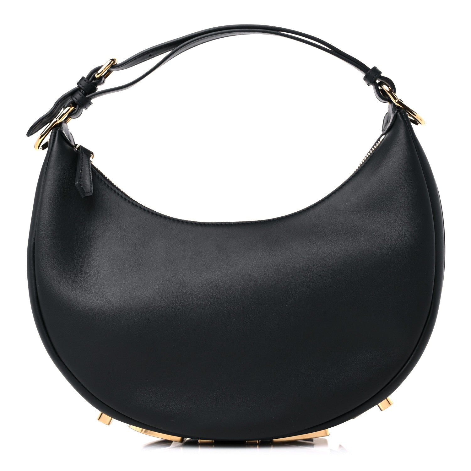 Fendi Vitello Grace Matte Small Fendigraphy Hobo Bag Black 1 of 10