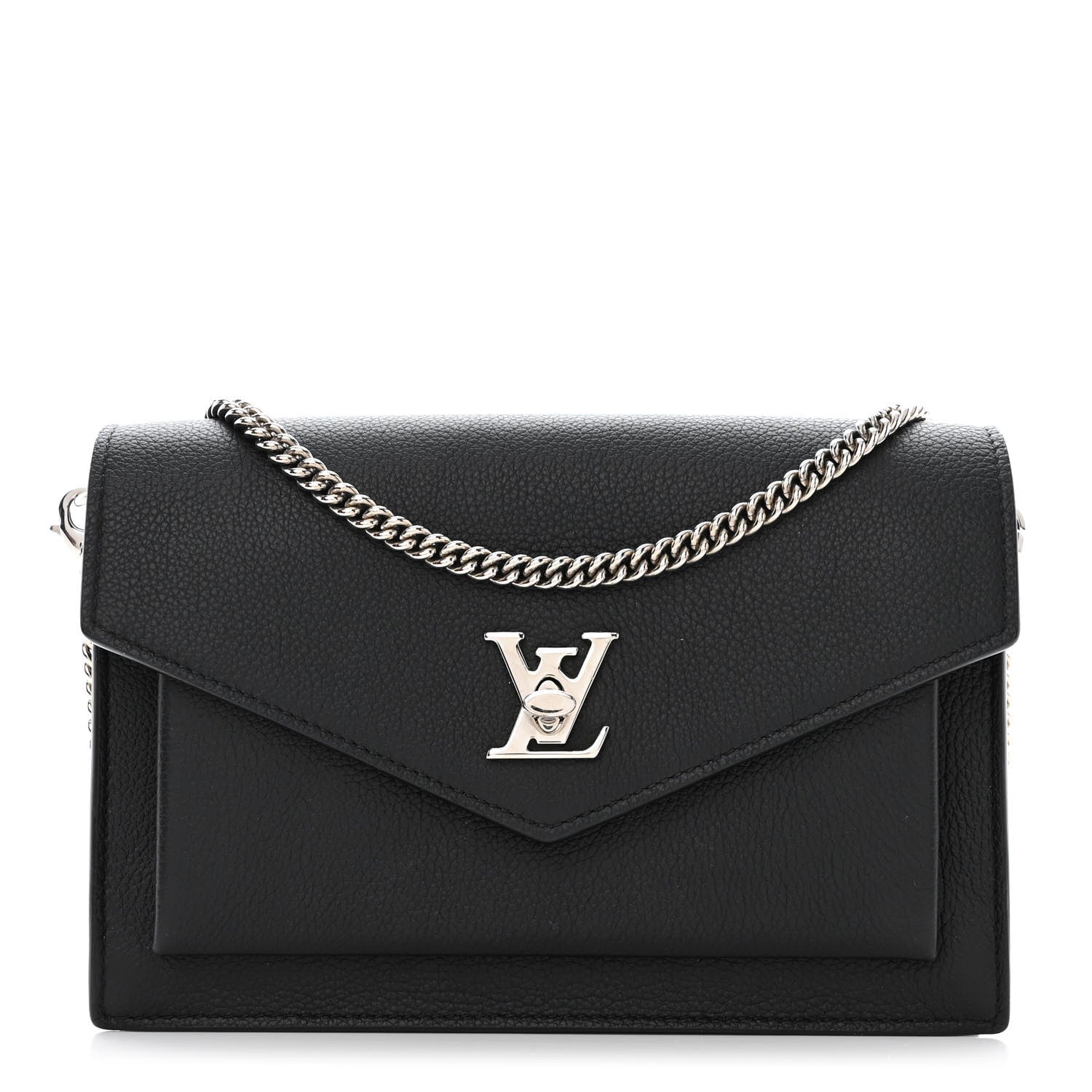 Louis Vuitton Soft Calfskin My Lockme Chain Pochette Black 1 of 13