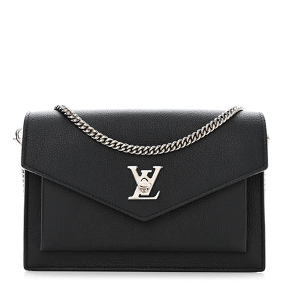 Louis Vuitton Soft Calfskin My Lockme Chain Pochette Black 1 of 13