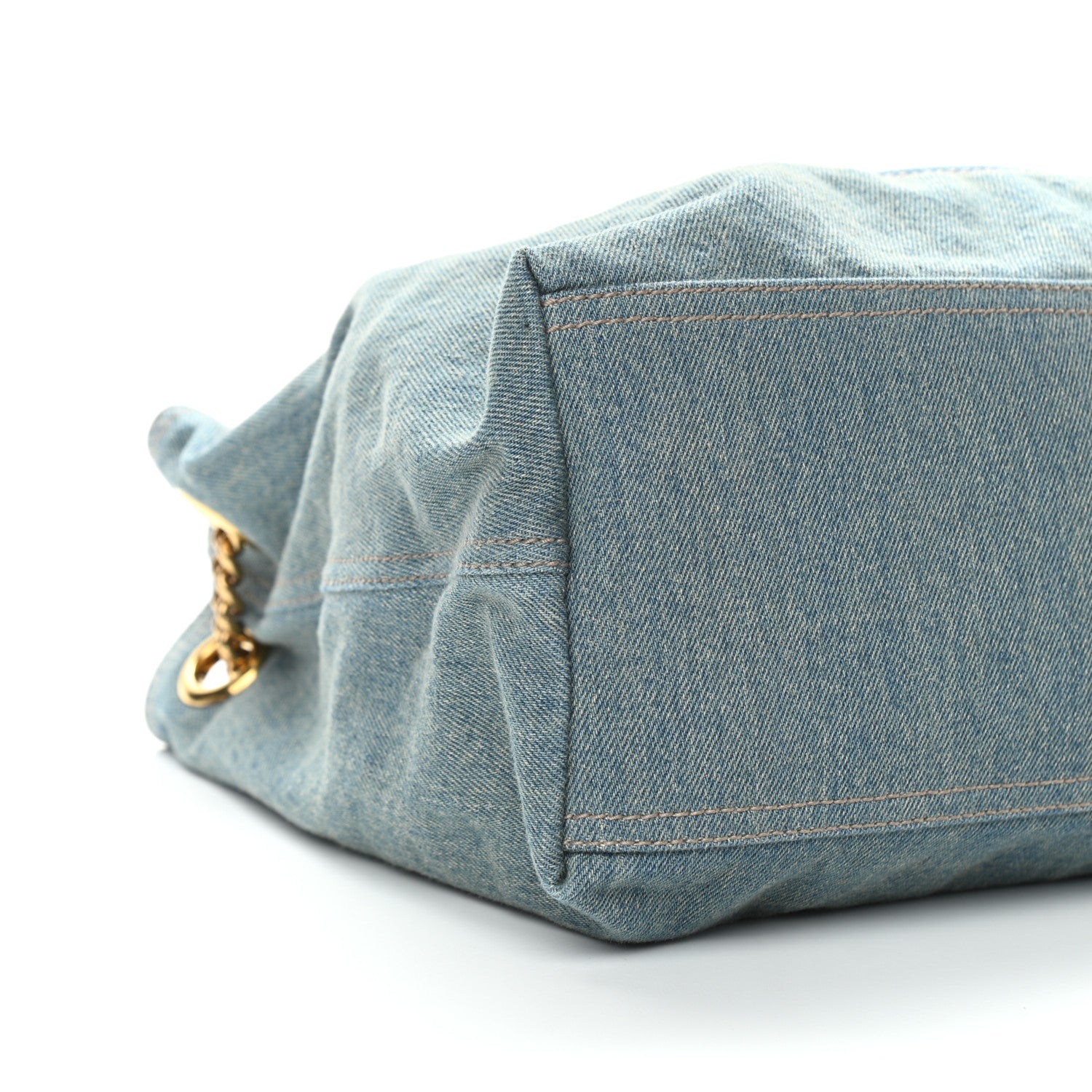 Gucci Denim Medium Soho Chain Shoulder Bag Blue 9 of 10