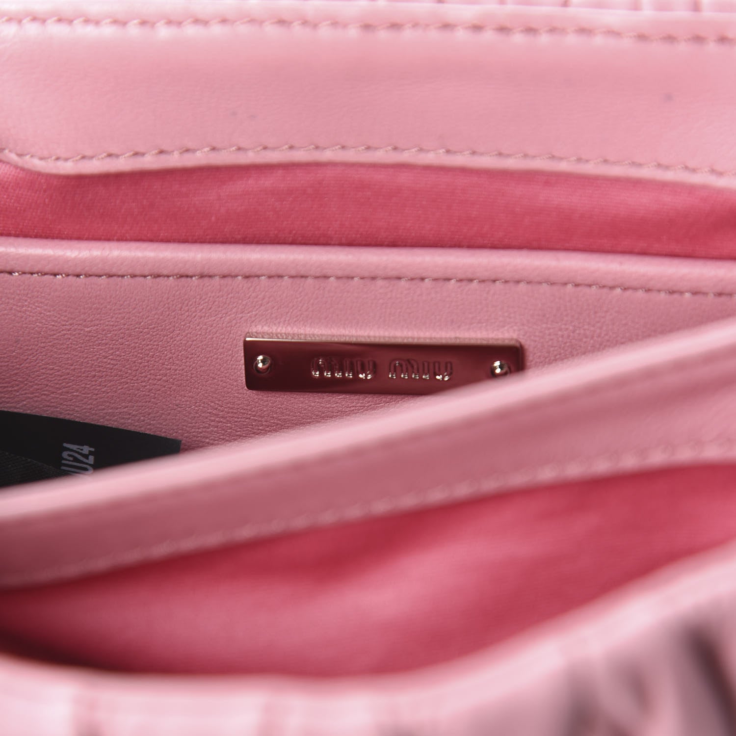 Miu Miu Cavallino Calf Hair Leopard Print Nappa Matelasse Crystal Chain Shoulder Bag Rosa Miele 8 of 11