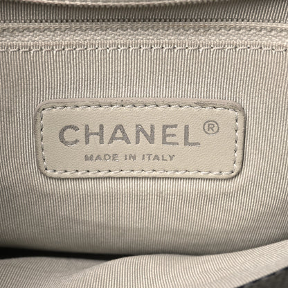 Chanel Metallic Caviar Quilted CC Tote Dark Silver 6 of 15