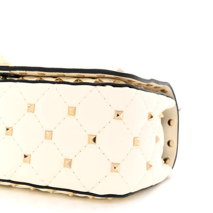 Valentino Garavani Calfskin Rockstud Spike Convertible Shoulder Bag Ivory 10 of 10
