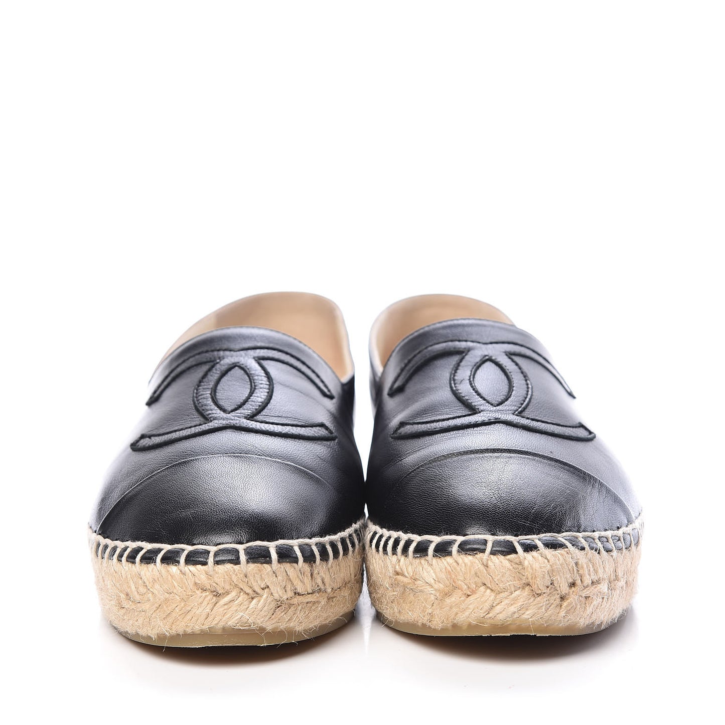 Lambskin CC Espadrilles 35 Black