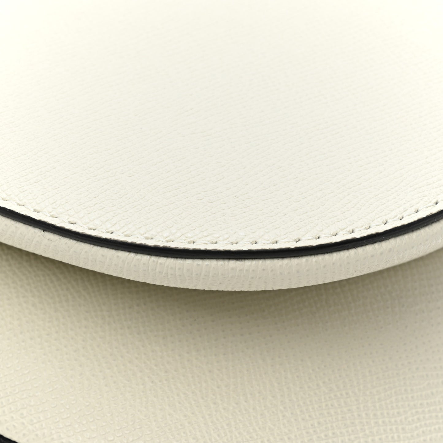Grained Calfskin Saddle Bag Latte