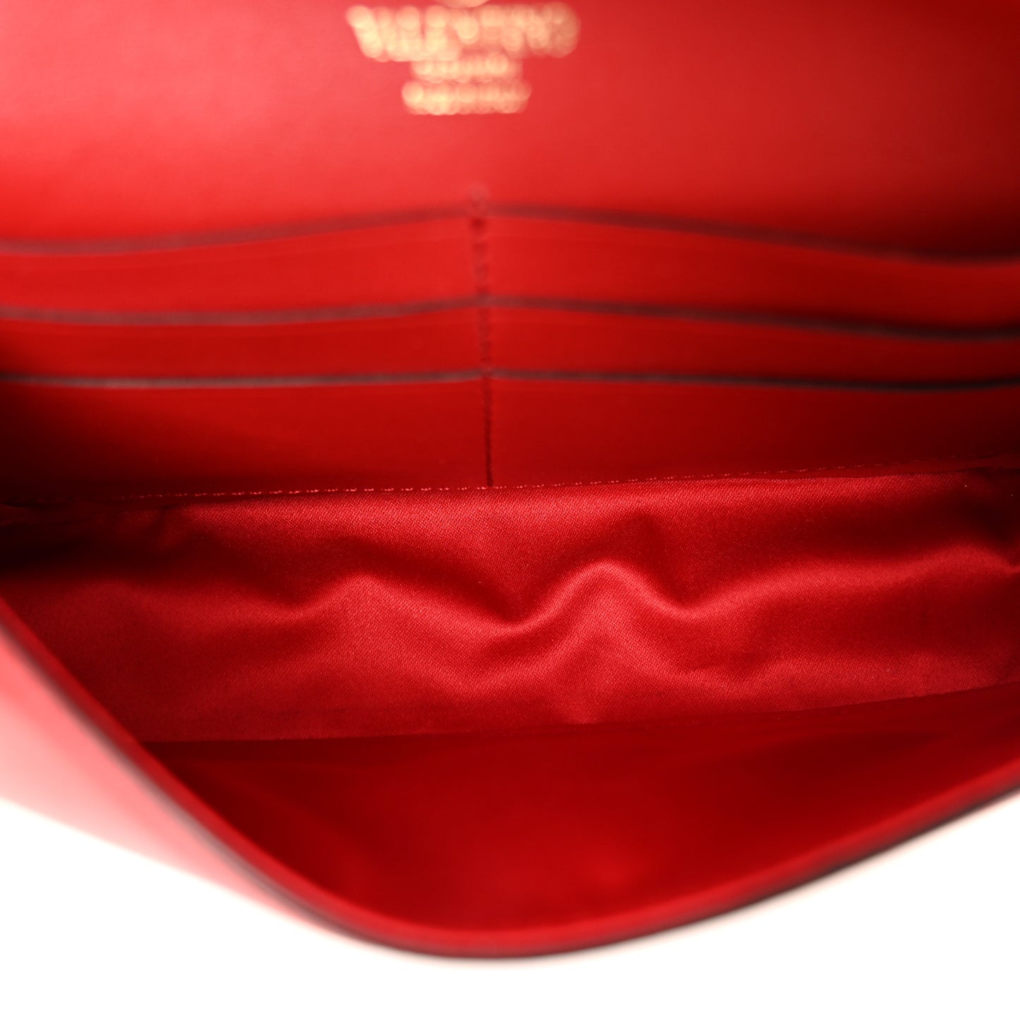 Calfskin Rockstud Flap Chain Clutch Red