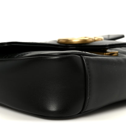Gucci Calfskin Matelasse Mini GG Marmont Shoulder Bag Black 9 of 11