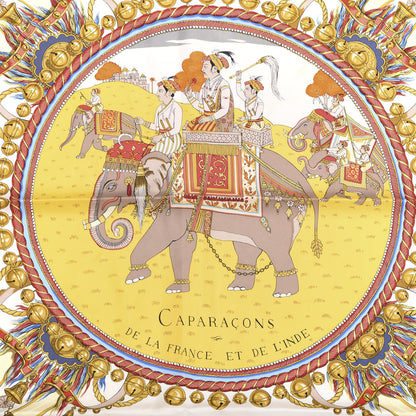Hermes Silk Caparacons De La France Et De L'Inde Scarf 90 5 of 5