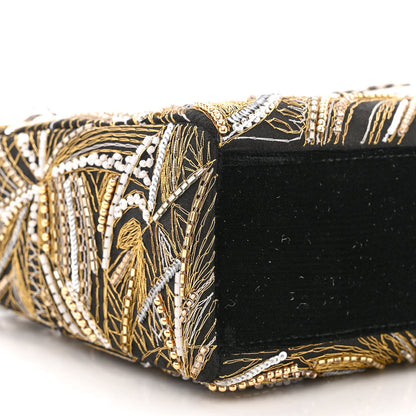 Christian Dior Velvet Embellished Jack Pierson Art Mini Lady Dior Gold Black Multicolor 10 of 12