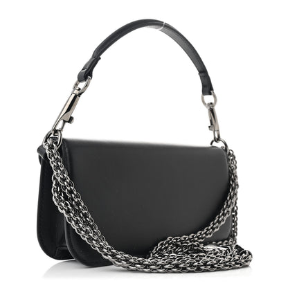 Valentino Garavani Calfskin Crystal Vlogo Small Loco Shoulder Bag Black 3 of 12