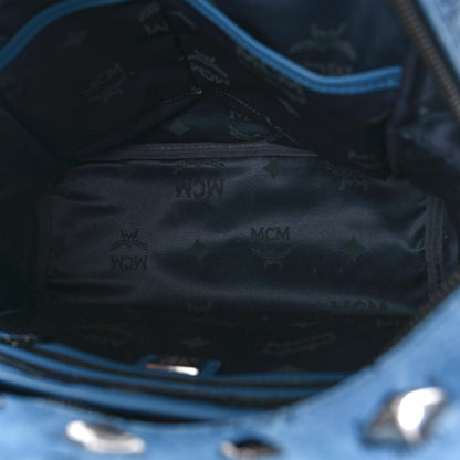 MCM Visetos Studded Small Stark M Backpack Blue 4 of 8