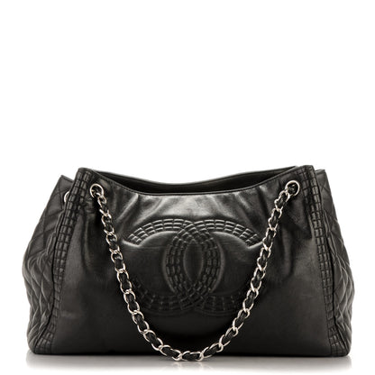 Chanel Calfskin Coco Bengal Open Accordion Tote Black 1 of 7