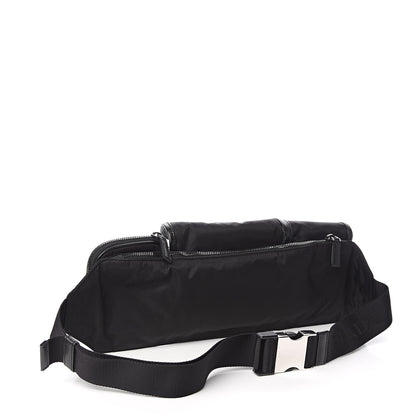 Prada Tessuto Nylon Saffiano Marsupio Triple Pocket Belt Bag Black 3 of 12