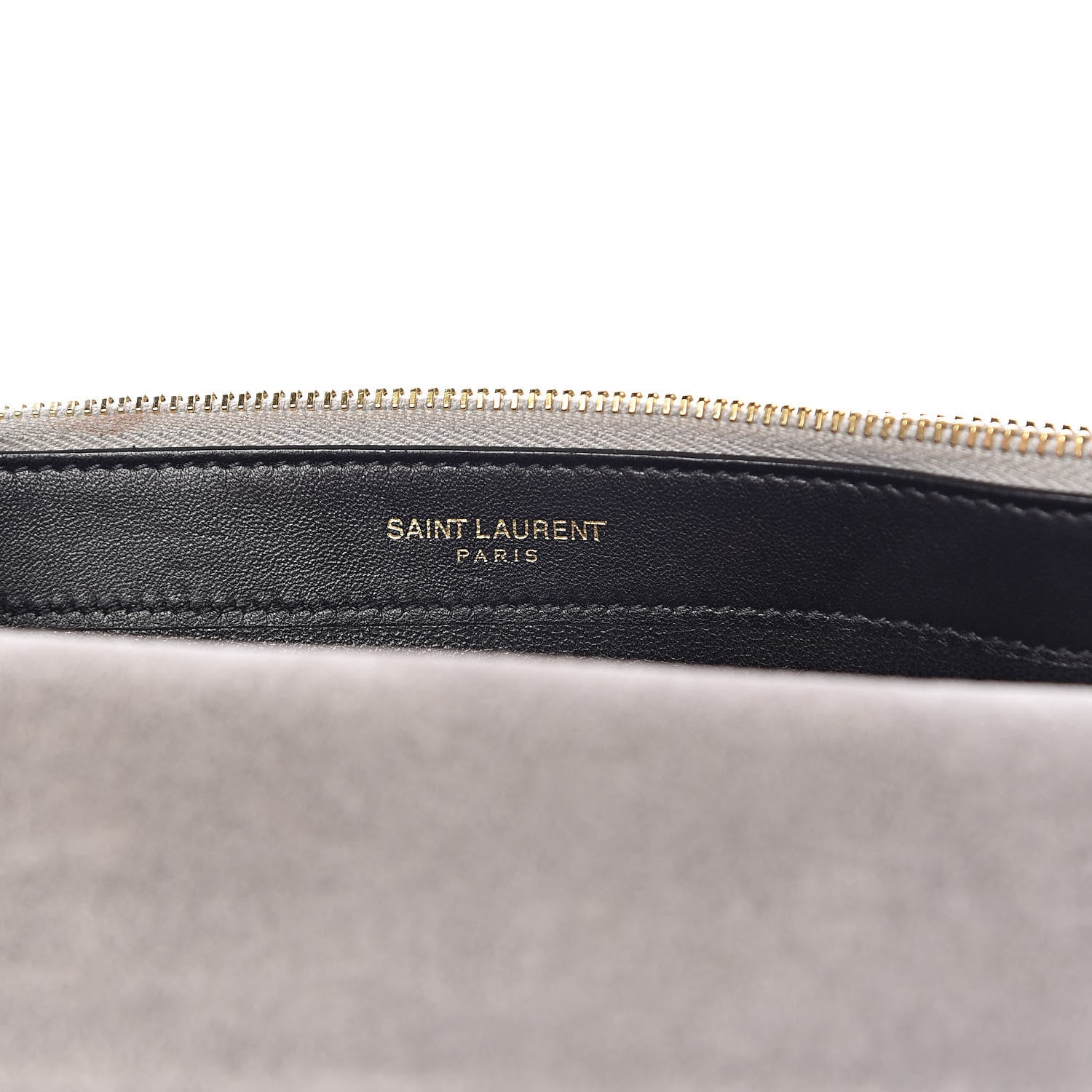 Saint Laurent Metallic Calfskin Classic Monogram Kate Tassel Chain Wallet Platine 7 of 11