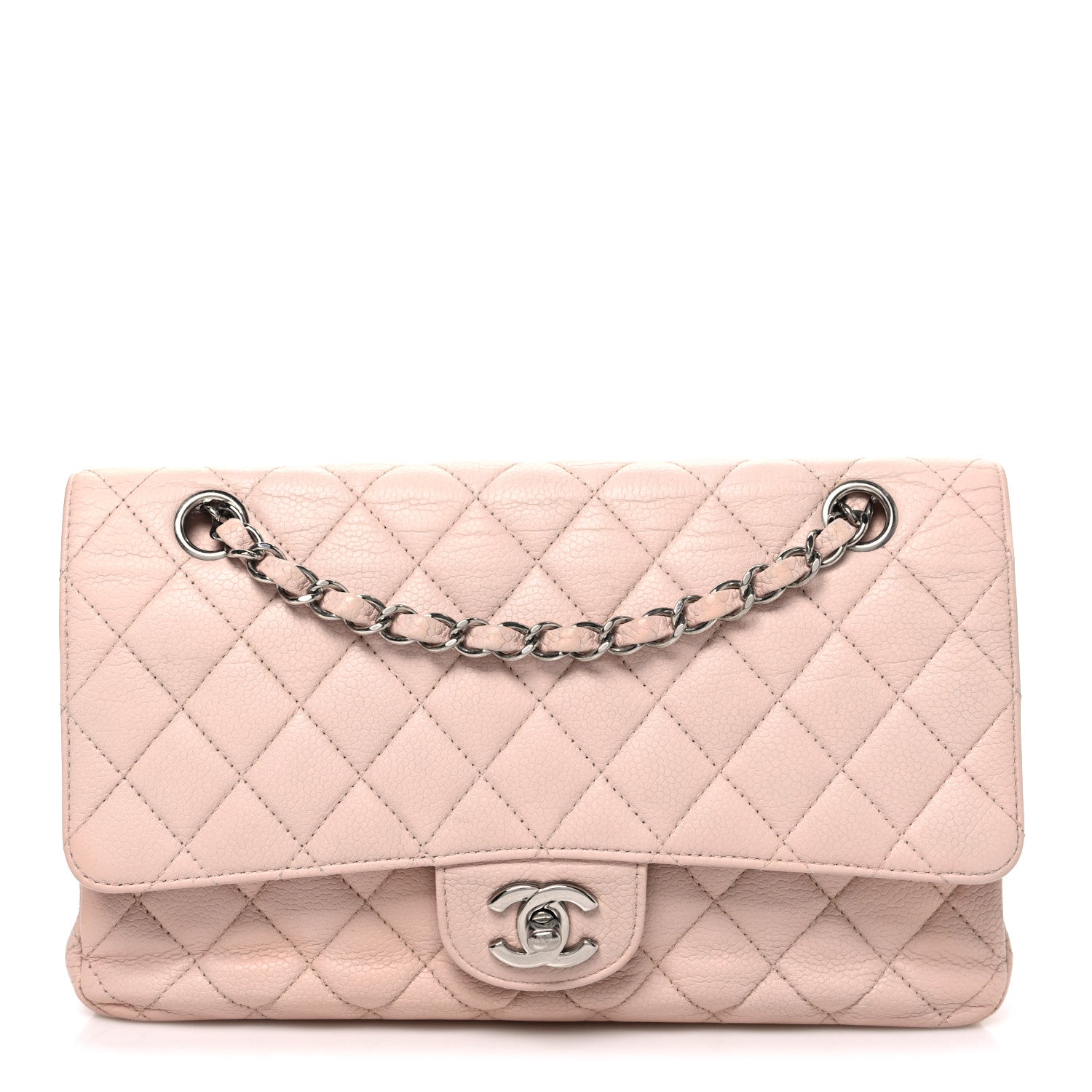 Chanel Caviar Quilted Medium Double Flap Light Pink 1 of 10