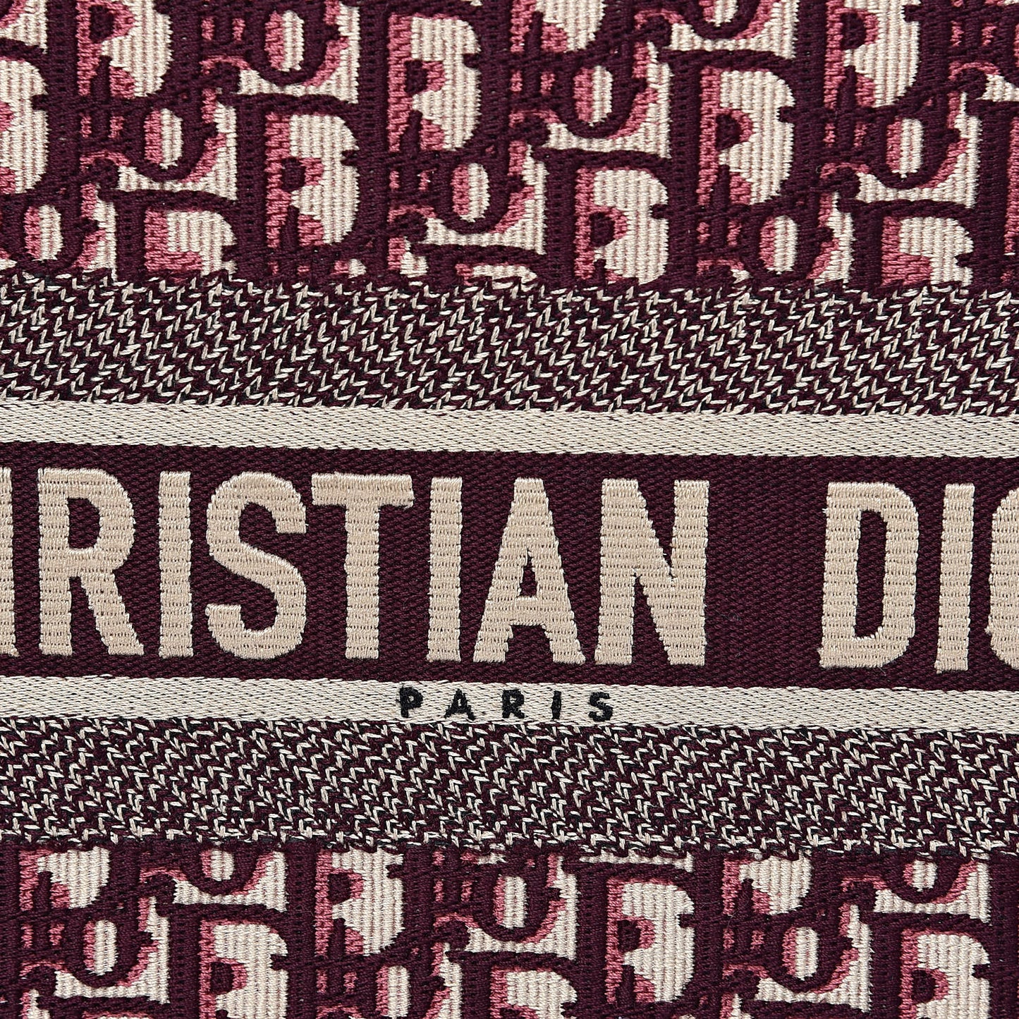 Oblique Medium Book Tote Burgundy Multicolor