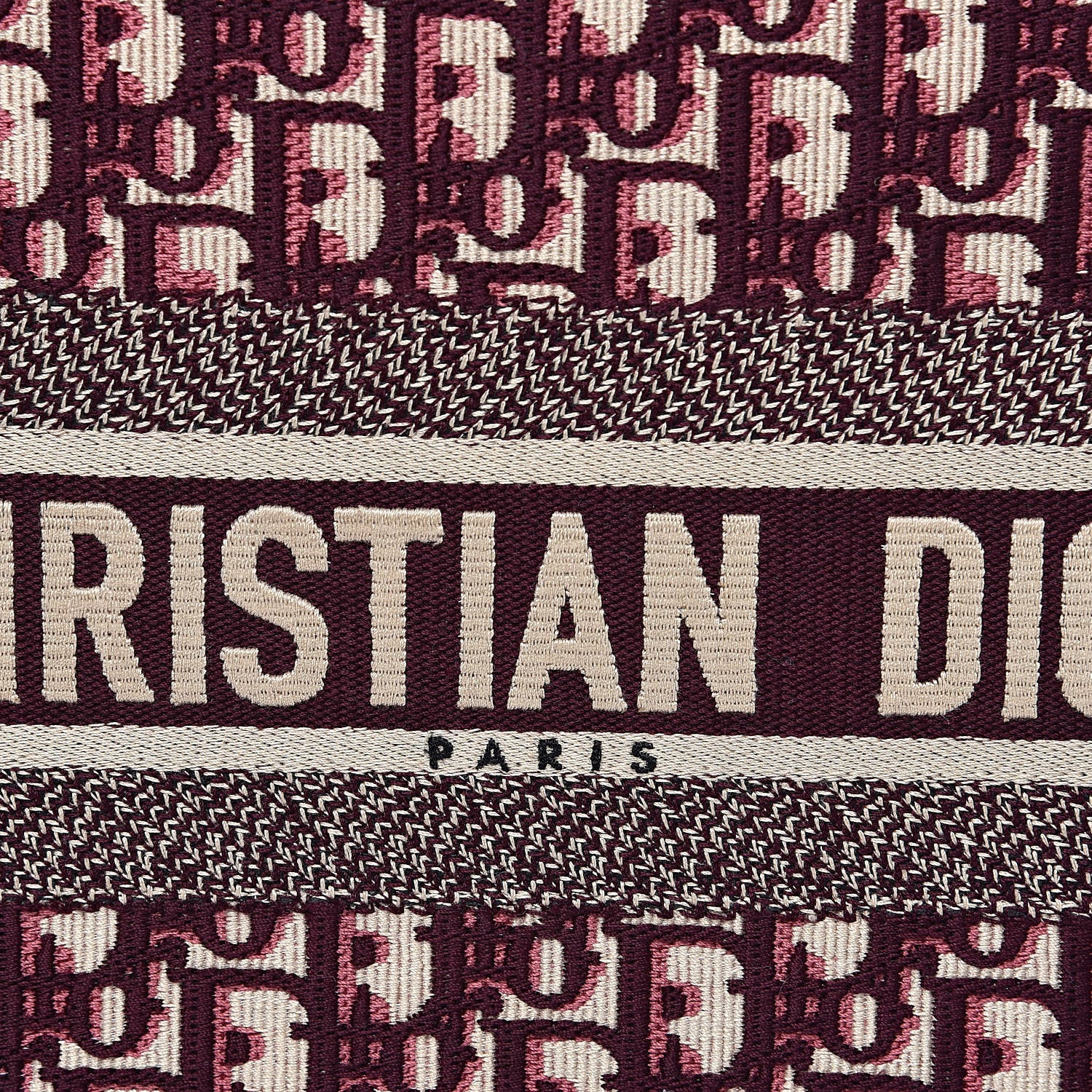Christian Dior Oblique Medium Book Tote Burgundy Multicolor 10 of 11