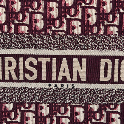 Christian Dior Oblique Medium Book Tote Burgundy Multicolor 10 of 11