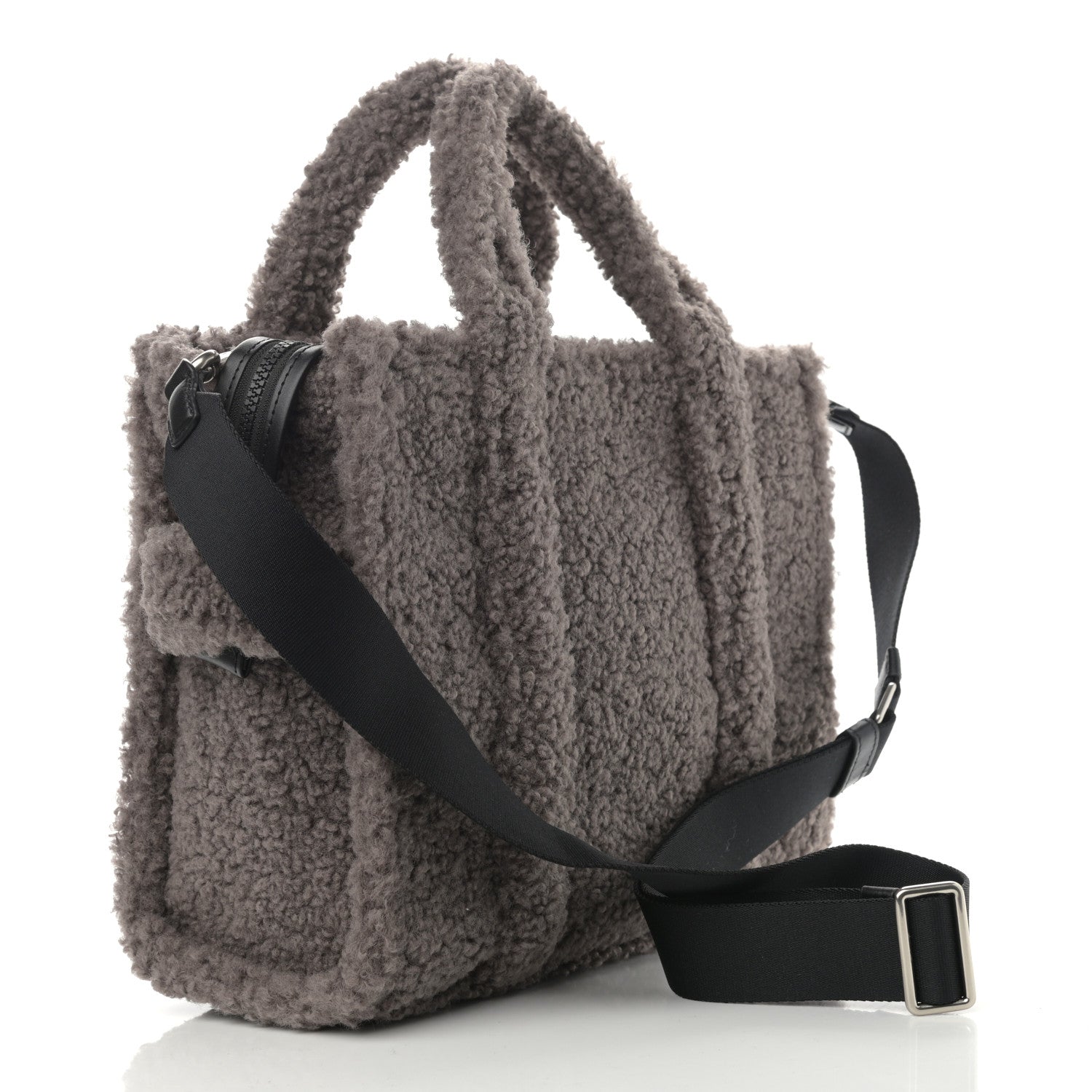 Marc Jacobs Polyester Cotton The Teddy Traveler Tote Bag Grey 2 of 9