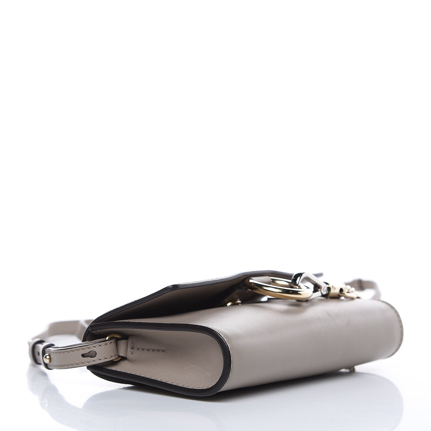 Chloe Suede Calfskin Mini Faye Shoulder Bag Motty Grey 4 of 11