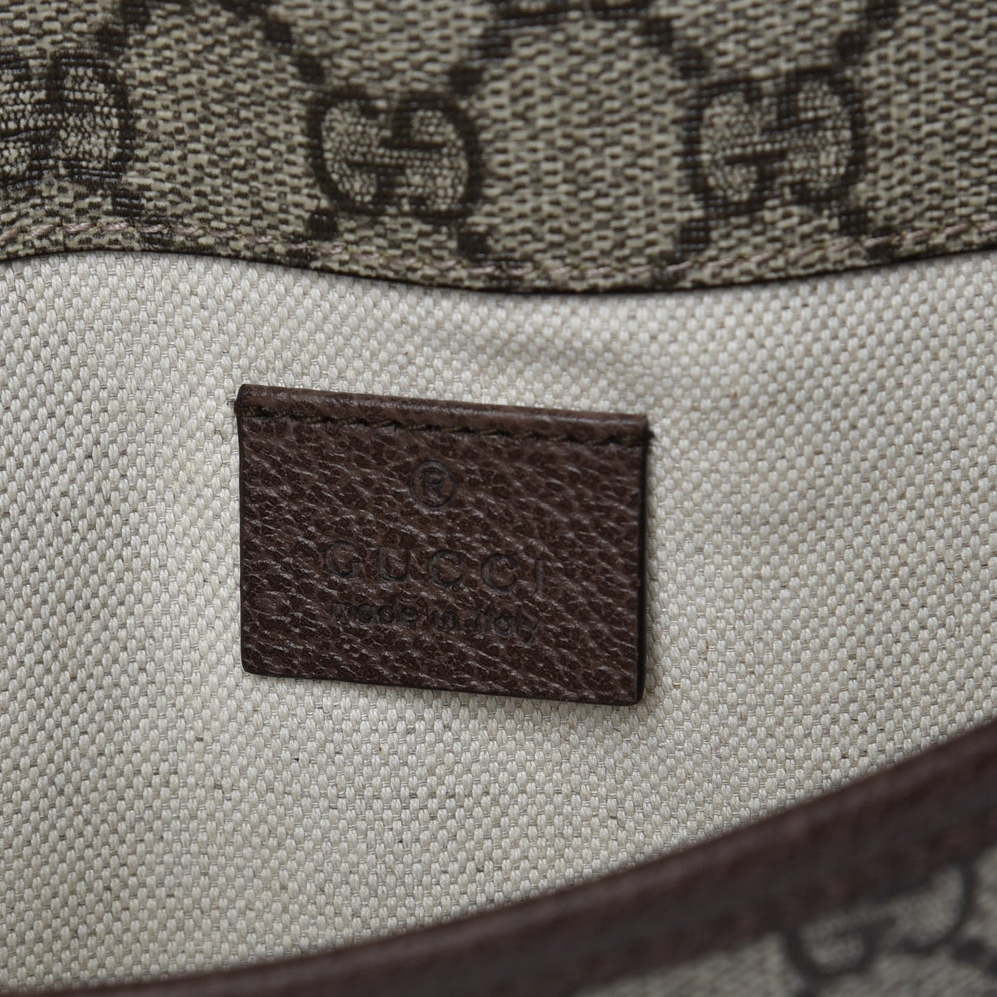 GG Supreme Monogram Neo Vintage Web Belt Bag Brown