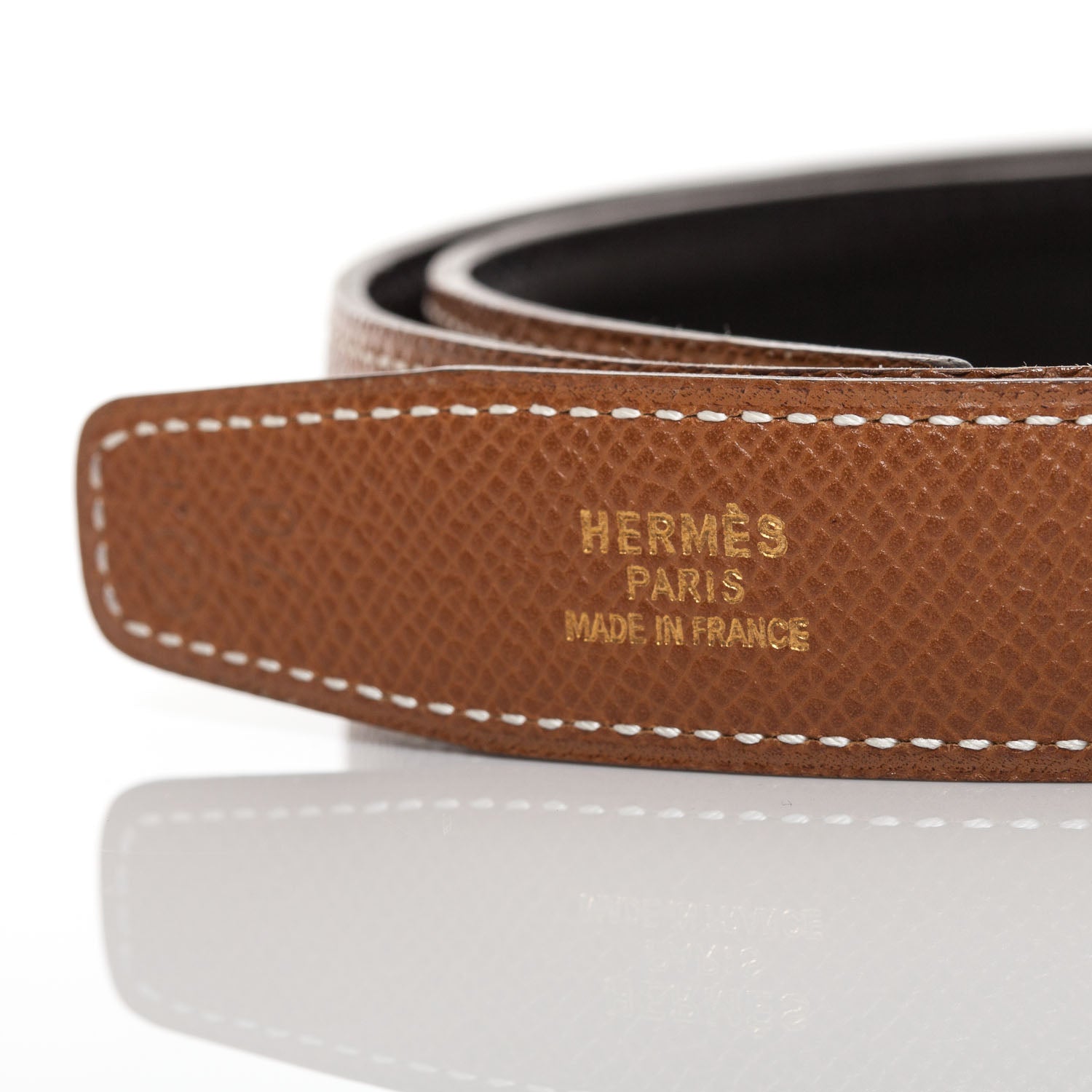 Hermes Thin Mini Reversible H Belt 70 Gold Black 7 of 7