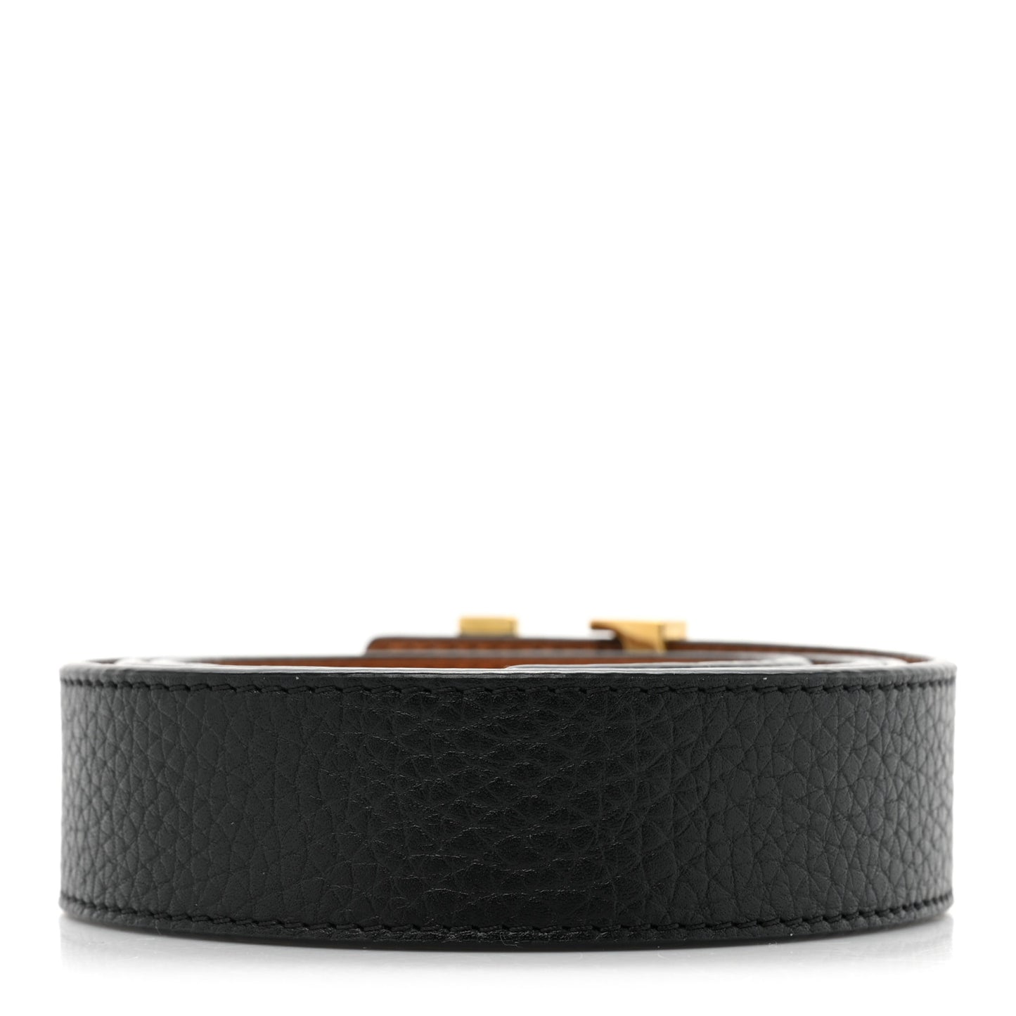 Taurillon Calfskin 30mm LV Initiales Reversible Belt 90 36 Black
