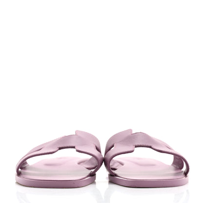Hermes Calfskin Oran Sandals 37 Bruyère 2 of 9