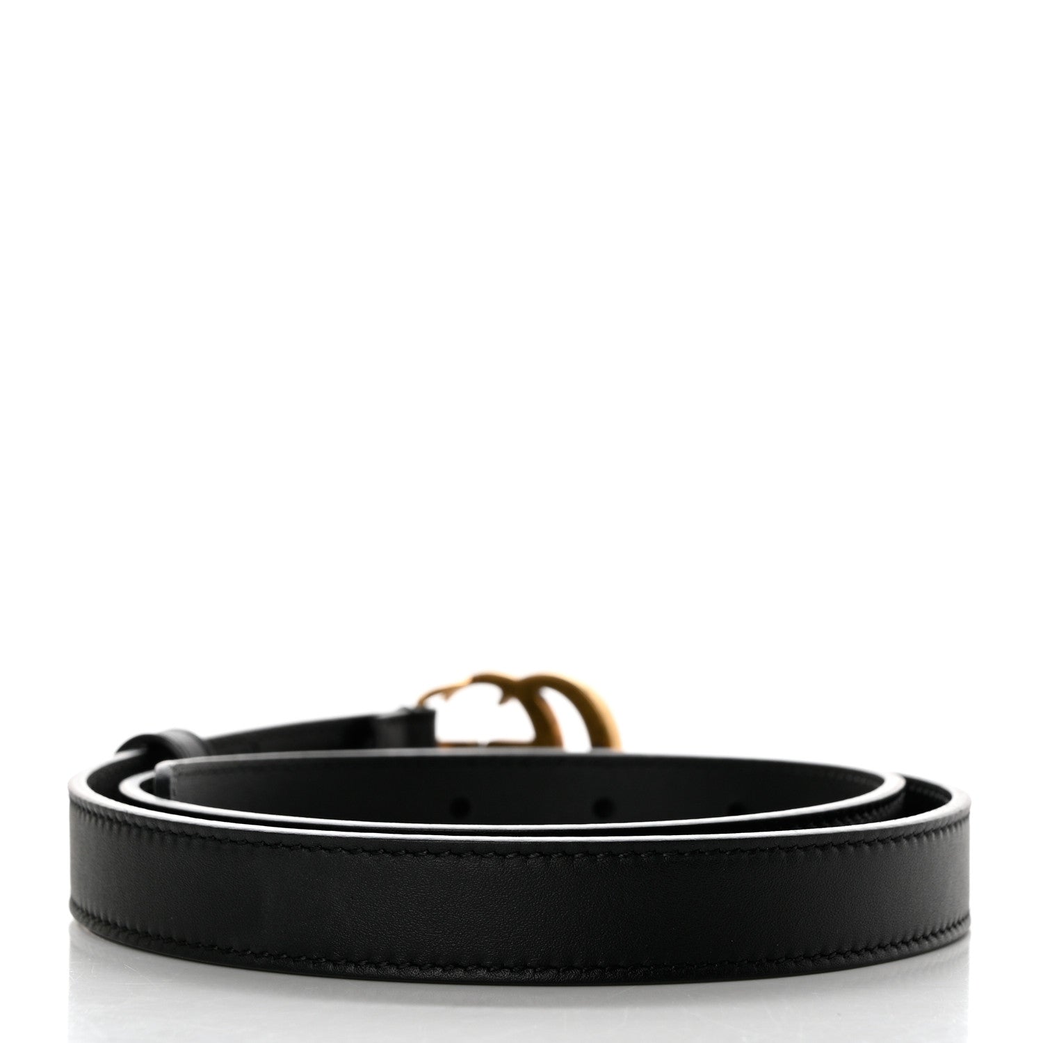 Gucci Calfskin Double G 20mm Belt 80 32 Black 2 of 6