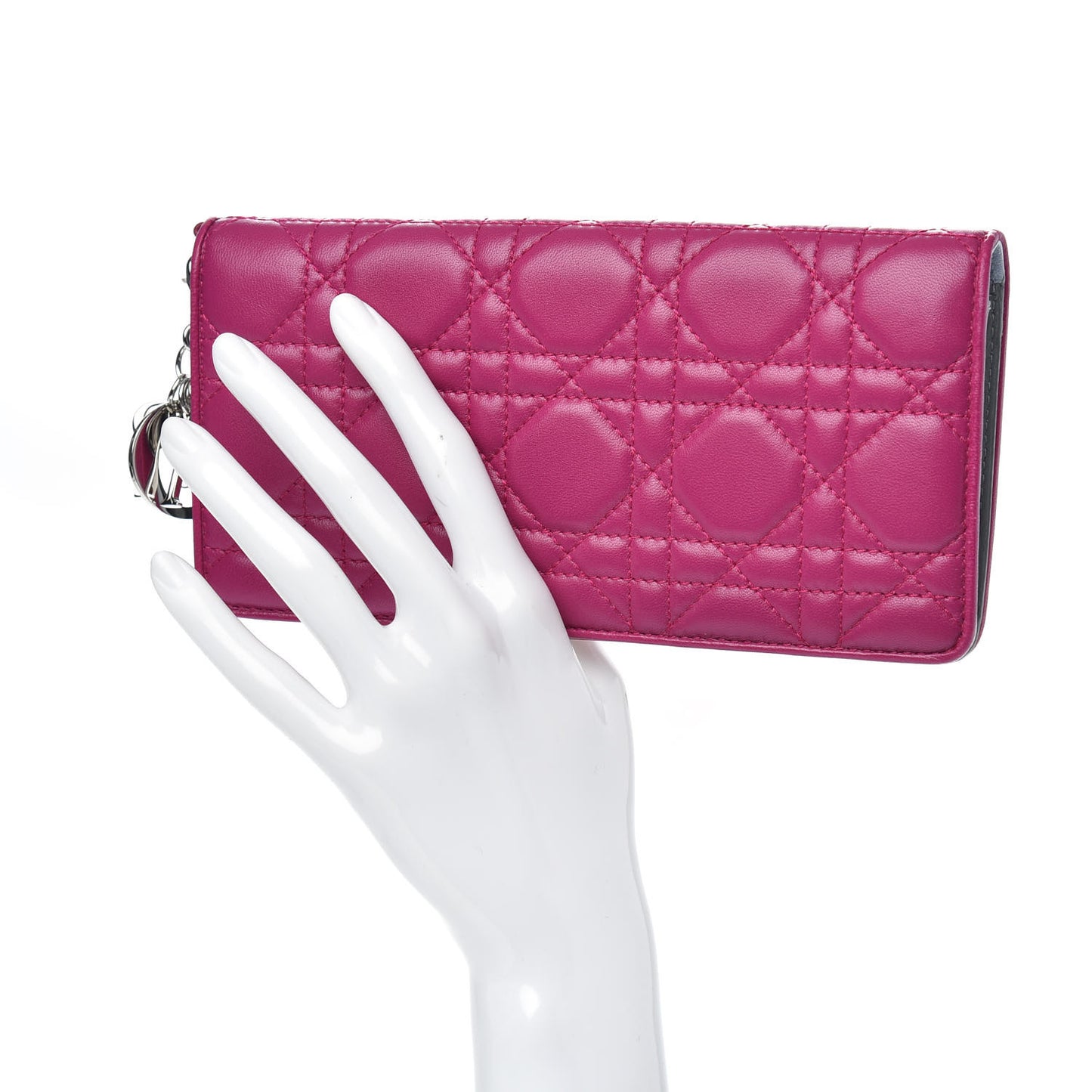 Lambskin Cannage Rendezvous Wallet Pink