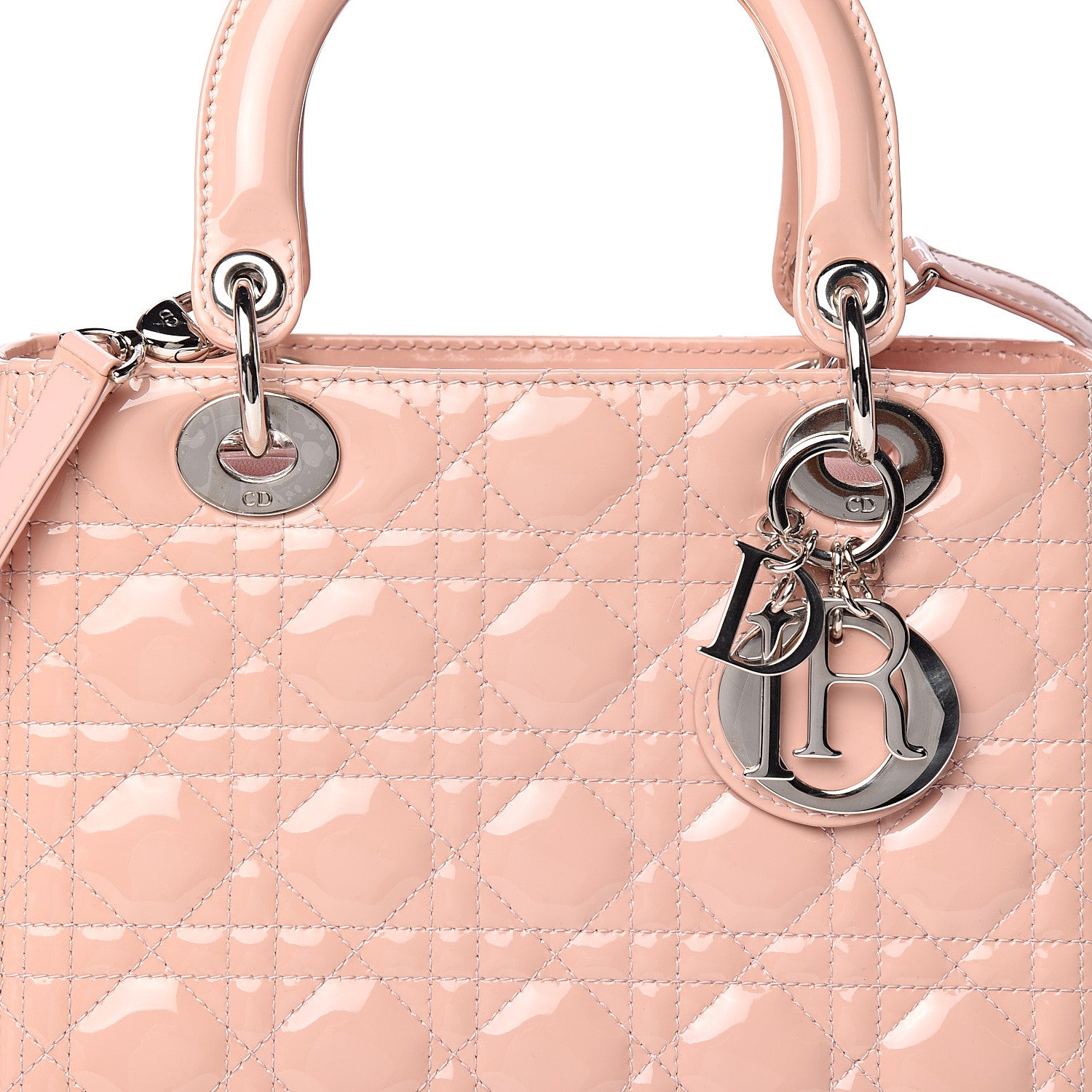 Christian Dior Patent Cannage Medium Lady Dior Rose Clair 10 of 11