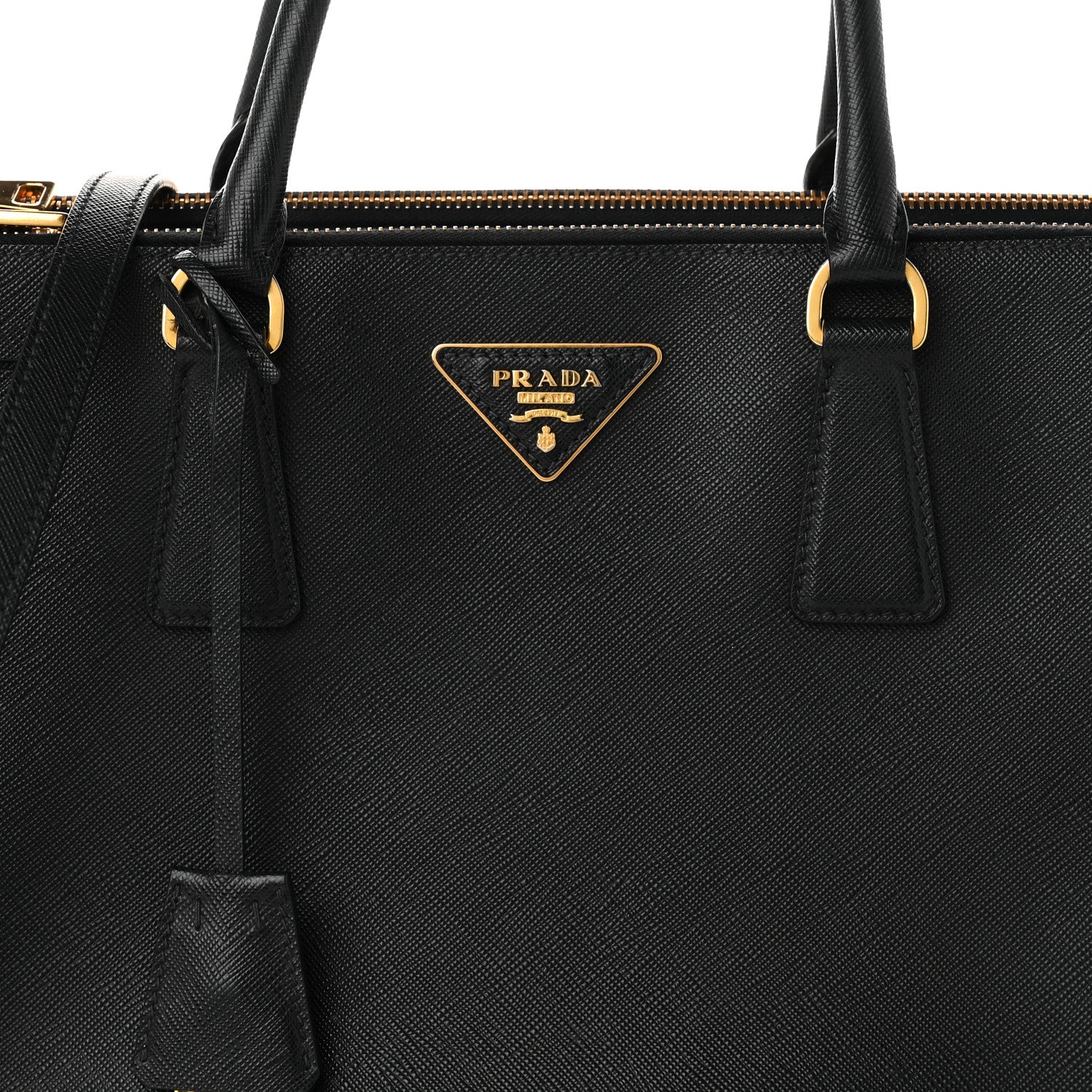 Prada Saffiano Lux Large Galleria Double Zip Tote Black 8 of 11