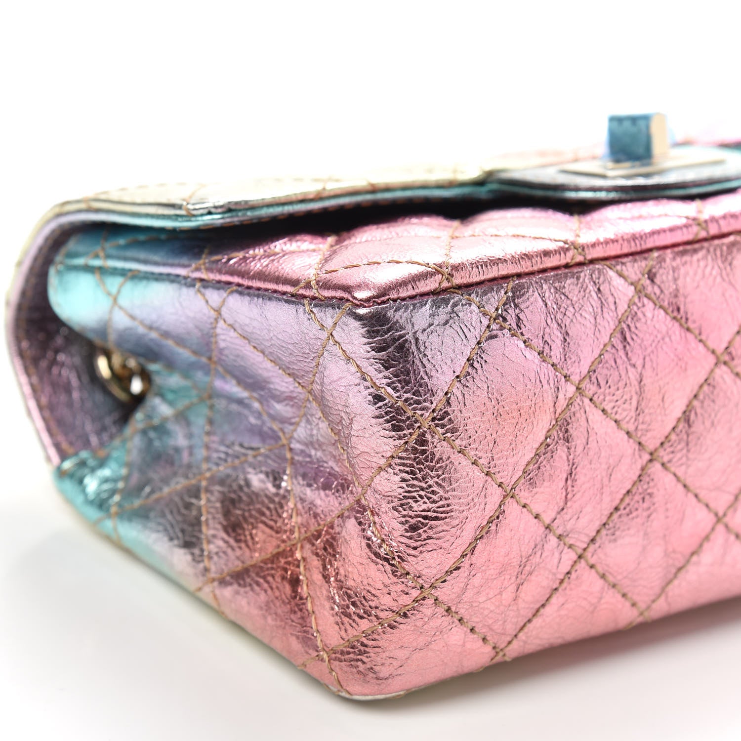 Chanel Metallic Goatskin Quilted Mini 2.55 Reissue Flap Multicolor 8 of 10