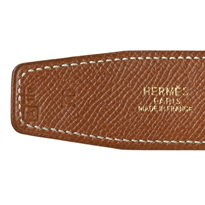 Hermes Togo 32mm H Belt 70 28 Black Gold 5 of 7