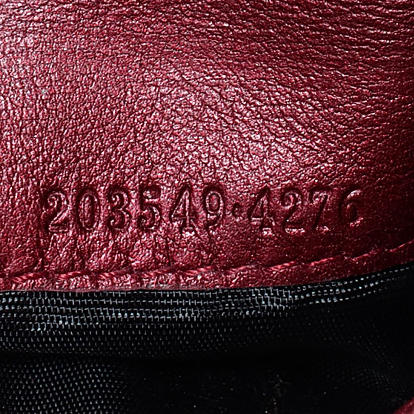 Guccisima Heart Flap French Wallet Dark Red