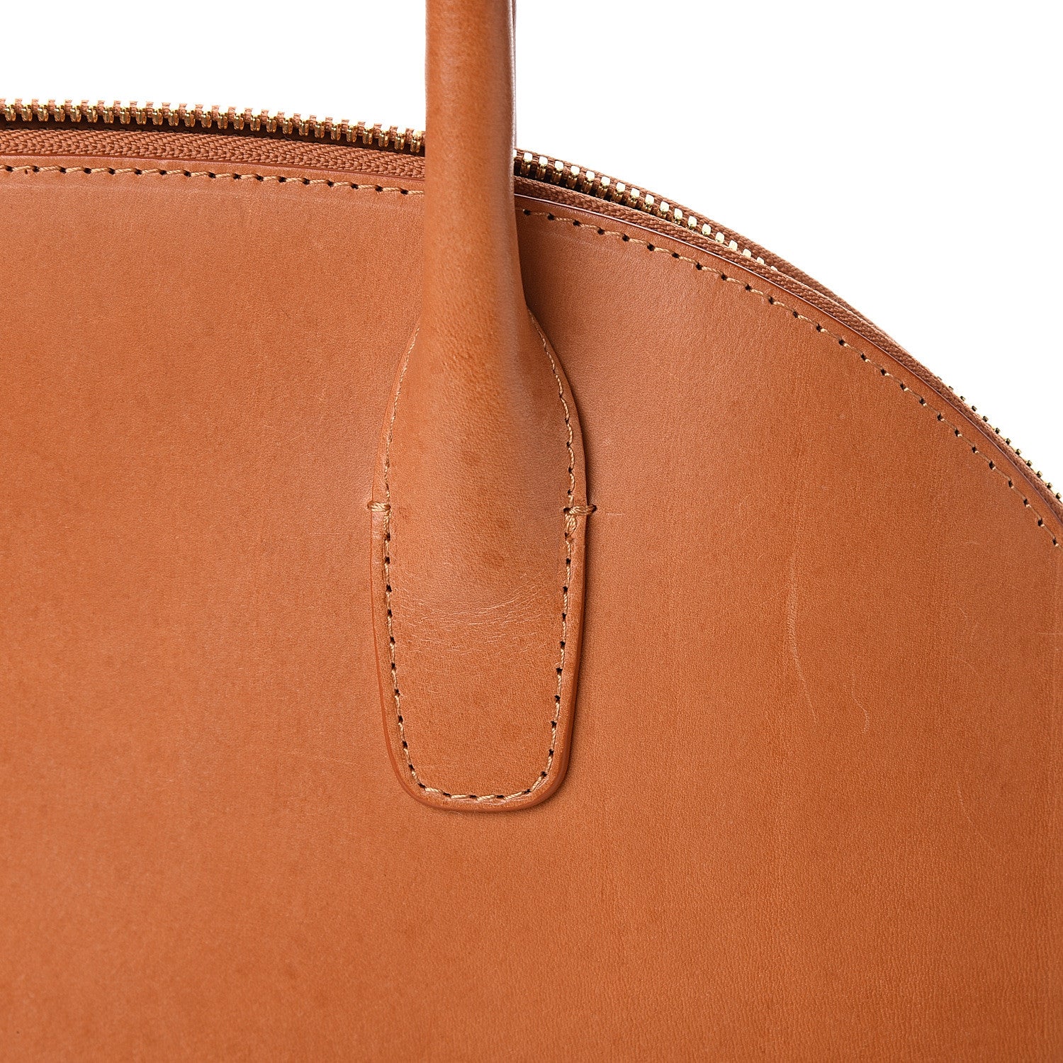 Mansur Gavriel Calfskin Top Handle Rounded Bag Camello Rosa 10 of 12