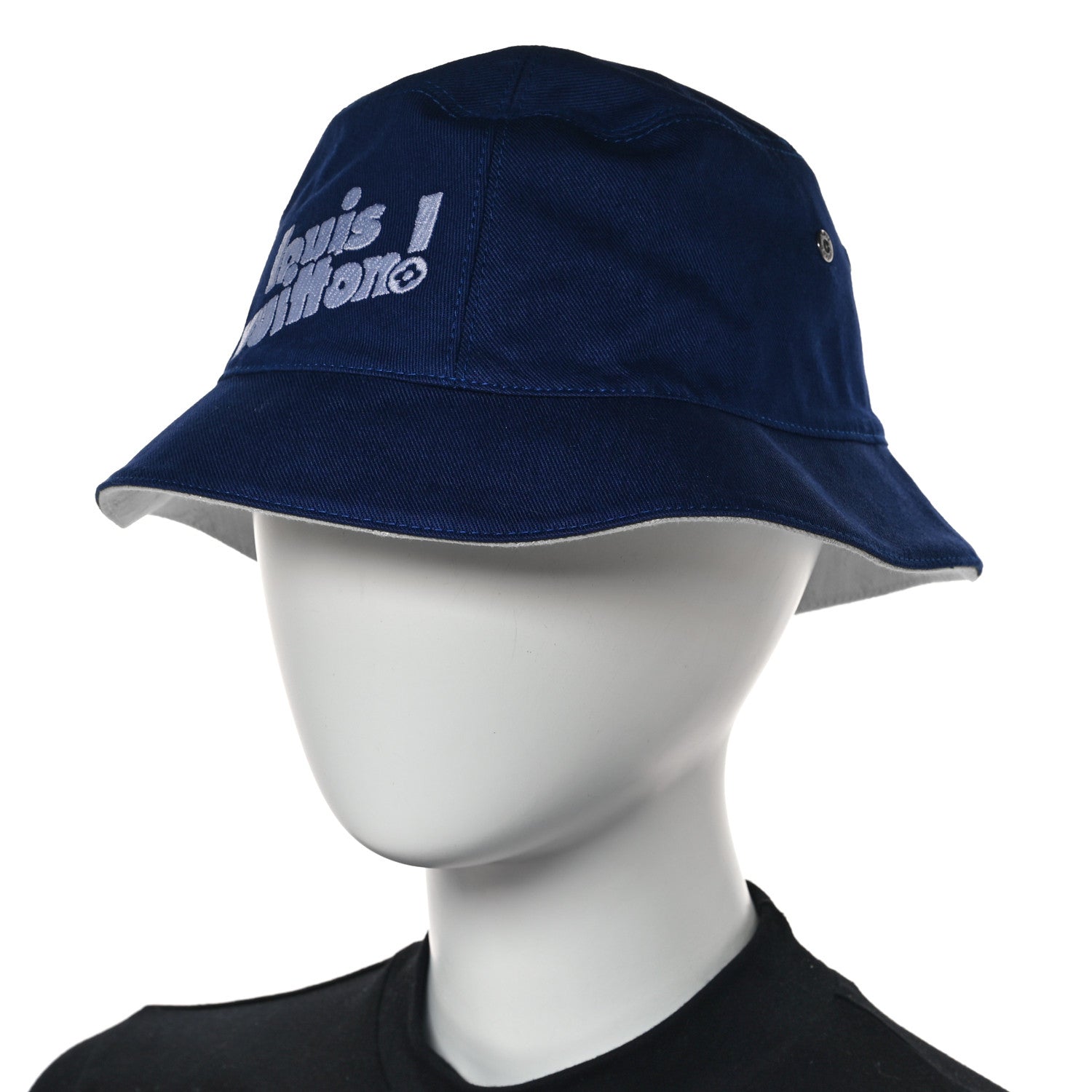 Louis Vuitton Canvas Monogram Reversible Everyday Bucket Hat 60 Blue White Yellow 2 of 13