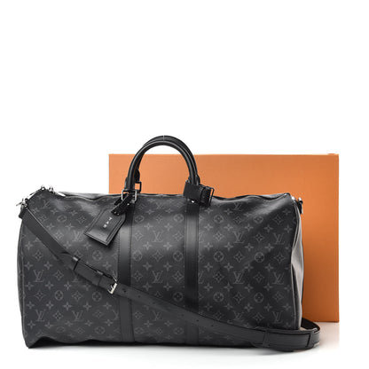 Louis Vuitton Monogram Eclipse Keepall Bandouliere 55 15 of 15